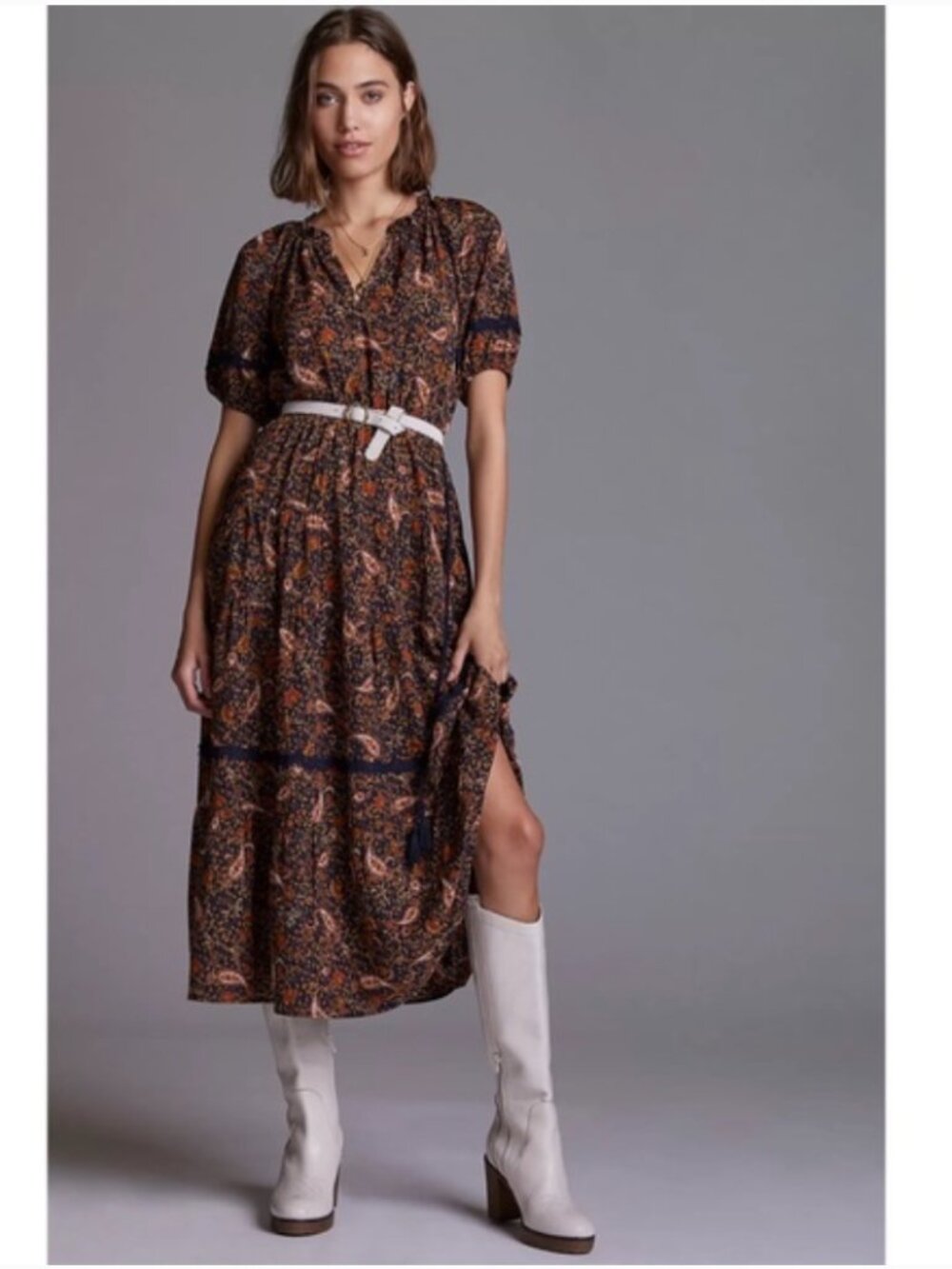 Anthropologie x By the River Tiered Midi Dress